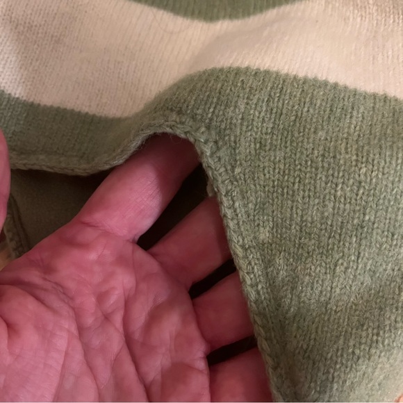 Y2K GAP wool hat and scarf set green pom pom size M/L - Picture 5 of 8